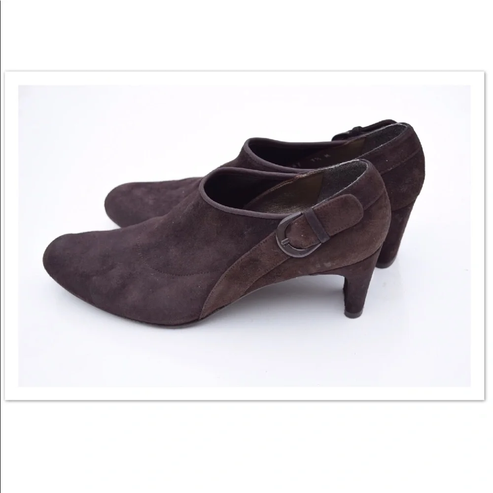 Stuart Weitzman Brown Suede Ankle Booties